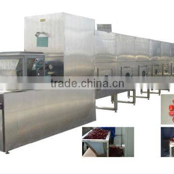 Tunnel microwave drying machine for rice