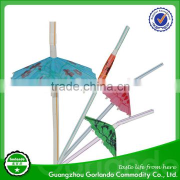 Unique promotional umbrella plastic decorative cocktail drinking straw
