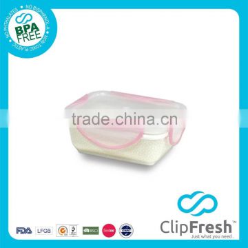 Clip Fresh Ceramic Retangular Food Storage(Clip Lock) 280ML
