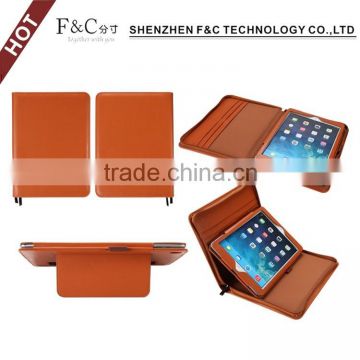Shenzhen handmade deluxe leather look 2-in-1 detachable case for ipad pro tablet