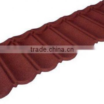 red color metal roof tile shingles decorative kerala stone coated metal roof tile factory