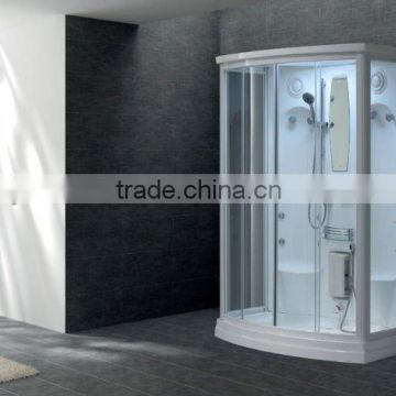 Acrylic Steam Shower enclosure with foot massager Spray Jets and seat for 2 person