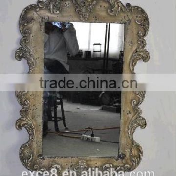 Antique wall deco flat hanging mirror