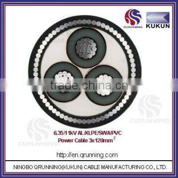 6.35/11 kV Al/XLPE/SWA/PVC power cable