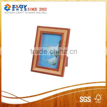 Golden Hand Painted Wooden Photo Frame With Flower Corner