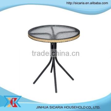 beach popular glass table with rattan side
