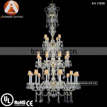 24 Light Project Bohemia Crystal Chandelier with Clear Crystal