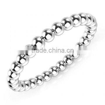 Fashion 2mm Sterling Silver Ball Bead Ring