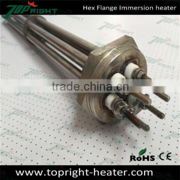 6kw 3-phrase stainless steel tubular heater fast heating element with flange