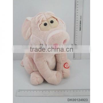 Battery Operated Stuffed Plush Pink Pig Toy