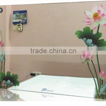whosale rectangle silver mirror with lotus