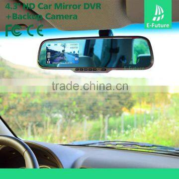 4.3" LCD 1080P G-sensor Seamless Recording Motion Detection HD Rear Mirror DVR