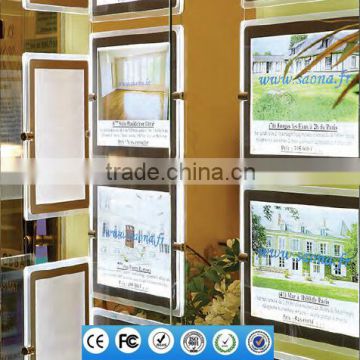 Estate Agency Landscape Window Signs Portrait Led Folders Cable Acrylic Led Displays