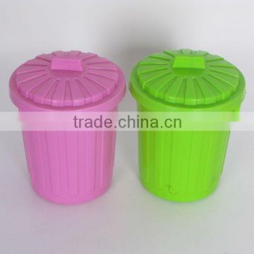 plastic garbage can