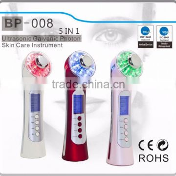 Portable mini Nano light therapy 3MHZ Ultrasonic Exfoliators facial beauty device