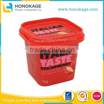 iml plastic ice cream container packaging