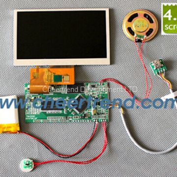 Factory best seller star 4.3 inch TFT lcd video brochure module for greeting business cards