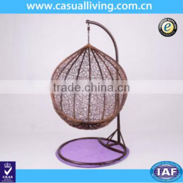 Outdoor Wicker Swing Chair Hanging Egg Chair Hammock with Cushion