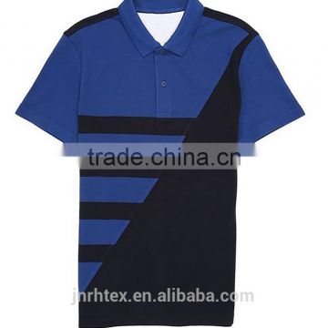 Two-tone custom joint cotton polo t-shirt made in China
