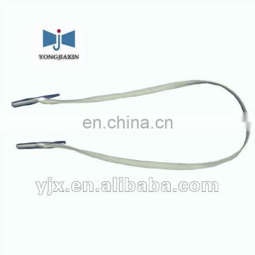 white elastic band with metal end