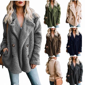 Womans Coat Winter Warm Fur Short Plush Coat