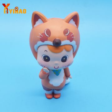 Customized Cute Fox Plastic Action Model Figures Toy for Collect