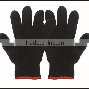 black cotton knitted gloves, cheap safety gloves