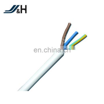 Blue brown green/yellow color white jacket high quality 3 core pvc/pe coated cable