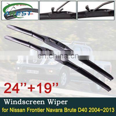 for Nissan Frontier Navara Brute D40 2004~2013 Front Windscreen Wipers Car Accessories Car Wiper Blades Stickers 2005 2006 2007