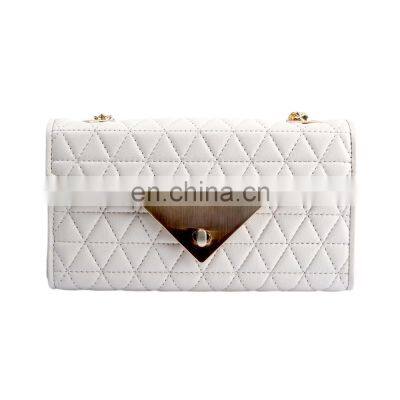 women beautiful genuine leather bags with fancy chain and buckle clutch bag LDSB0032(synthetic / pu option)