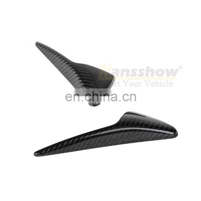 Black Matte real dry carbon fiber side fender turn signal cover side camera protection cover for tesla model 3/Y/X/S