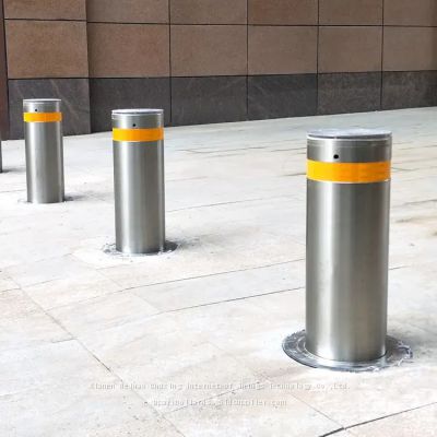 Original Factory Cottages School Metal Parking Posts with Reflective Tape Manual Bollard