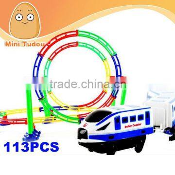 Intelligence early education high speed orbit toys, with roller coaster and light,Slot Toys, orbit toys