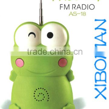 FM Auto Scan type Radio fm radio receiver with lasting antenna Frog radio with built-in speaker