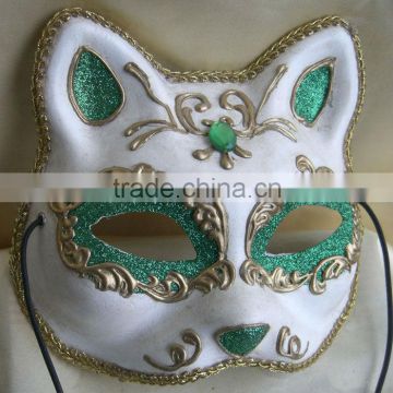 Glitter Green Powder Eye Mask Cat Shaped
