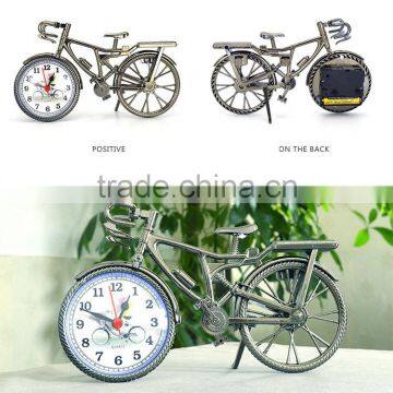 cooper classic bicycle desktop alarm clock bronze color vintage designed clock