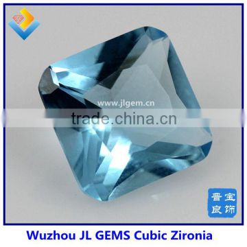Beautiful Square Aqua Cubic Zirconia Gems Stone Synthetic Diamond
