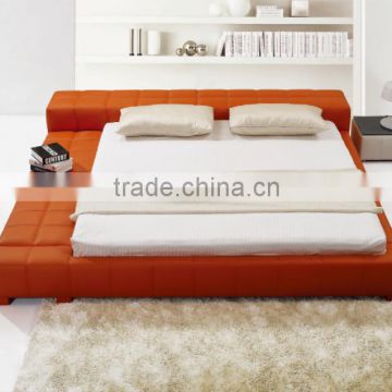 2015 High quality leather bed, Hot-selling Modern Leather Bed , Elegant Design of king size leather bed