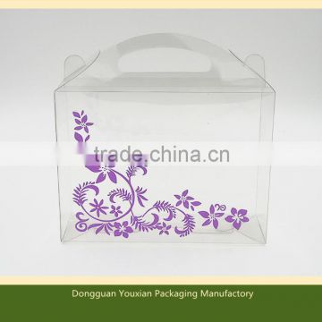 Clear PVC folding box with printing for gifts packaging , cosmetic items , promotion items , underwear packaging