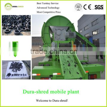 Dura-shred high efficient rubber tire recycling machine