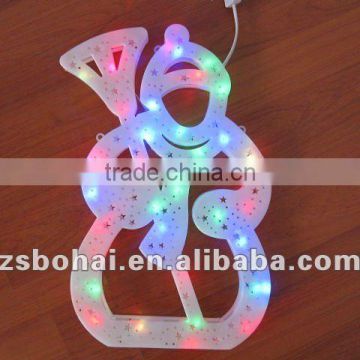 holiday time lights snowman