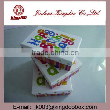 Jinhua Supplier Handmade Rectangular Empty Customised High Quality Paper Gift Box Print Set