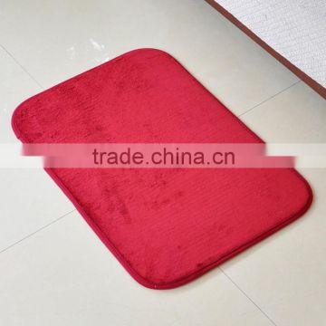 coral fleece bathroom mat with anti slip base