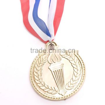 2" Diameter Olympic Style Party Favor Decorations and Awards Plastic Gold Achievement Medal with Nylon Ribbon for First Winner