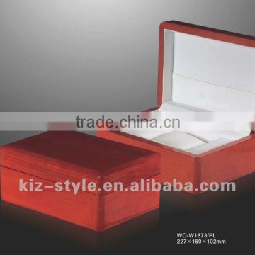 red watch boxes from direct manufacture, wooden watch box