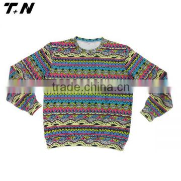 2014 new all over sublimation printed custom sweatshirt high quality