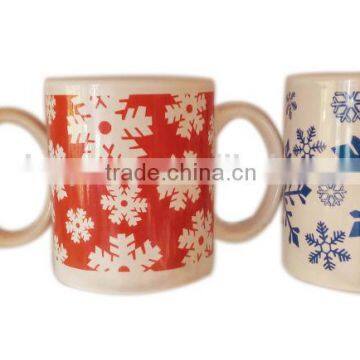 ceramic mug with snowflake