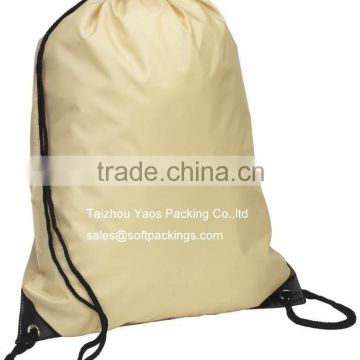 new design promotional polyester drawstring bag, eco drawstring bag, blank reusable grocery backpack shopping bag