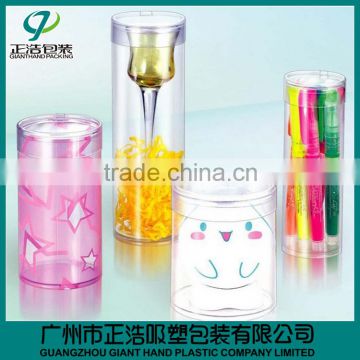 GH10-hot sale factory price Customized clear plastic cylindrical container for retail