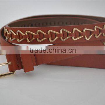 fashion hot street whole sale chain strape pu figure embossed belt